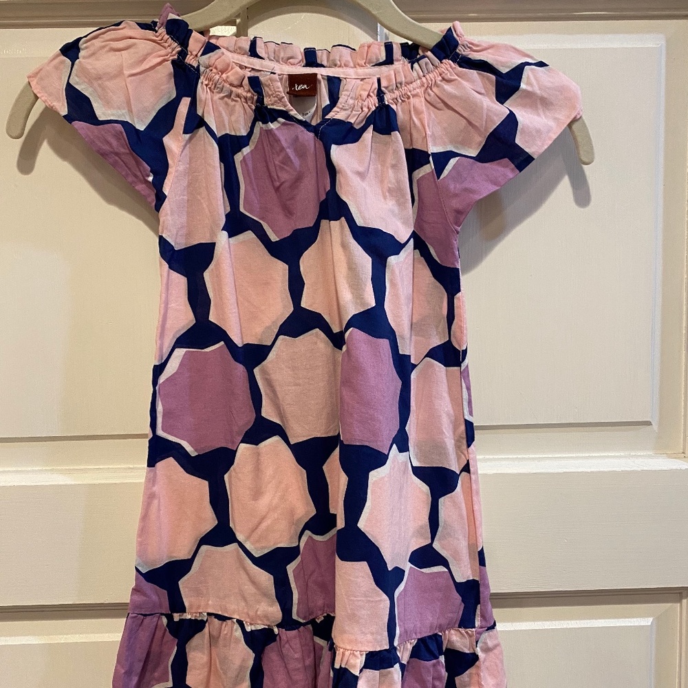 Tea Collection Girls 5 Cotton Short Sleeve Dress